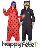 Combinaison Ladybug avec loup et perruque, adulte, image 1