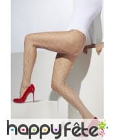 Collants larges mailles blanches