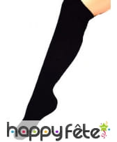 Chaussettes longues noires unies