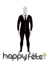 Combinaison Morphsuit costume cravate noir