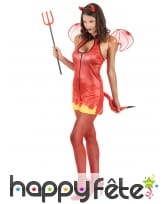 Costume moulant court de diablesse rouge, image 1