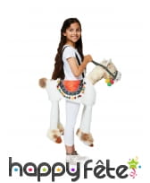 Carry me de lama blanc et pompons colorés, enfant, image 1