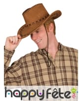 Chapeau marron de cowboy pour adulte
