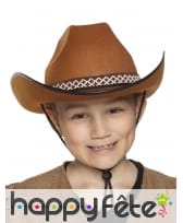Chapeau marron de petit Cowboy