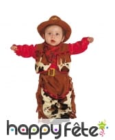 Costume marron de bébé cowboy