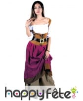 Costume médiéval de tavernière pour femme