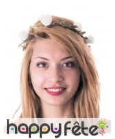 Couronne médiévale de roses blanches