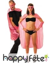 Cape, manchettes et masque rose pour homme, image 3