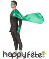 Cape, masque et manchettes vertes pour homme, image 1
