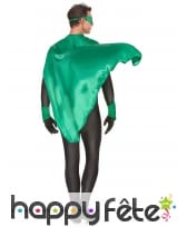 Cape, masque et manchettes vertes pour homme, image 2