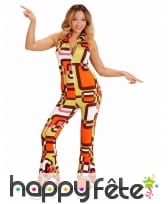 Combi motifs géométrique années 70 pour femme