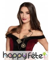 Collier mécanismes horloger Steampunk pour femme
