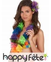 Collier multicolore Hawaïen en tissu, image 1