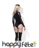 Costume maillot noir de dominatrice, image 1