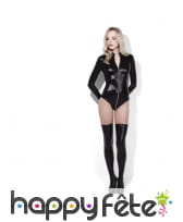 Costume maillot noir de dominatrice, image 2