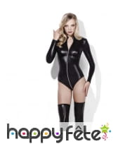 Costume maillot noir de dominatrice