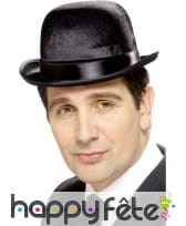 Chapeau melon rond noir