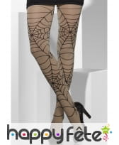 Collant motif toile d'araignée noir, image 3