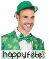 Chapeau melon vert uni en plastique, image 2