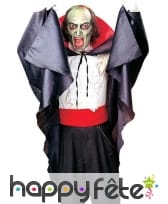 Cape noire avec col rouge pour adulte, image 6