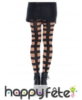 Collants noirs à lanière pour adulte, image 1