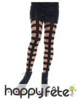 Collants noirs à lanière pour adulte