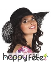 Capeline noire contour effet résille