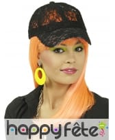 Casquette noire dentelle transparente