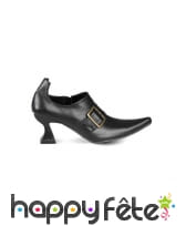 Chaussures noire de sorcière à petits talons, image 1