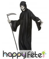 Costume noir de la faucheuse squelette, image 1