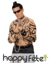 Crête noire de cheveux