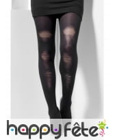 Collants noirs écorchés, image 1
