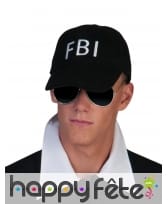 Casquette noire FBI adulte