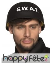 Casque noir S.W.A.T pour homme