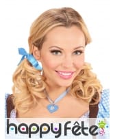 Collier Oktoberfest avec coeur bleu