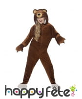 Combinaison ours brun pour enfant
