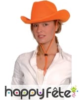 Chapeau orange de cowboy