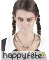 Collier os et tête de mort, image 1