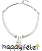 Collier os et tête de mort, image 2
