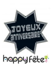 Cut-out joyeux anniversaire VIP étoile 34 x 32 cm