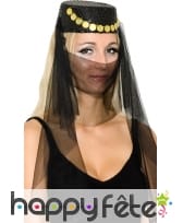 Coiffe orientale noir à paillettes, image 1