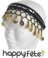 Coiffe orientale noire ornées de pièces, image 1