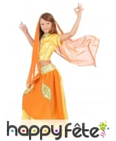 Costume orange petite danseuse de bollywood, image 1