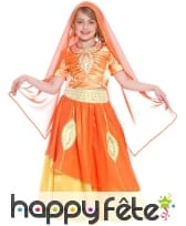 Costume orange petite danseuse de bollywood, image 3