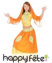 Costume orange petite danseuse de bollywood
