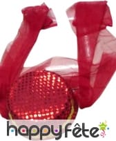 Coiffe orientale rouge à paillettes