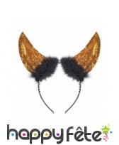 Cornes pailletées avec froufrous, image 4