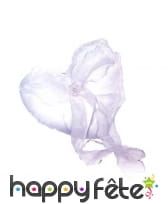 Coussin porte alliances blanc en forme de coeur, image 2