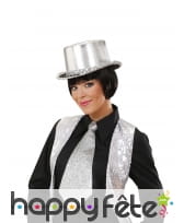 Cravate paillette argent, image 2