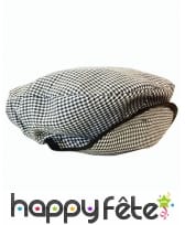 Casquette pied de poule noire